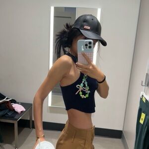 HUNTER Rubberized Logo Baseball Cap in Black NWOT